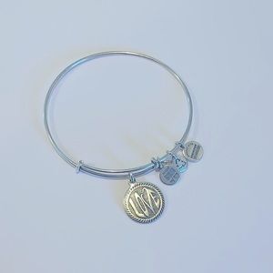 Alex and Ani Love Charm Bracelet Silver Finish - Expands 2"- 3.5"